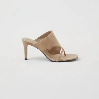 Closed Women's Suede Mule In Plaster Beige In Brown