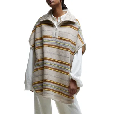 Closed Women's Turtle Neck Poncho In Nude In Multi