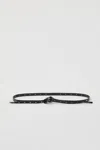 Closed Women's Waist Belt With Rivets In Black In White