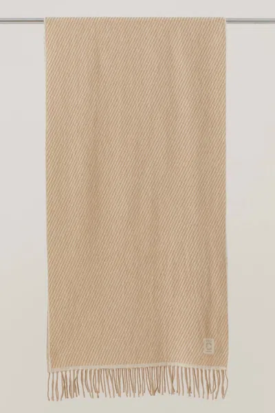 Closed Women's Wool Scarf With Cashmere In Tan In Beige