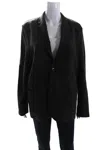 Closed Womens Two Button Notched Lapel Knit Blazer Jacket Gray In Grey