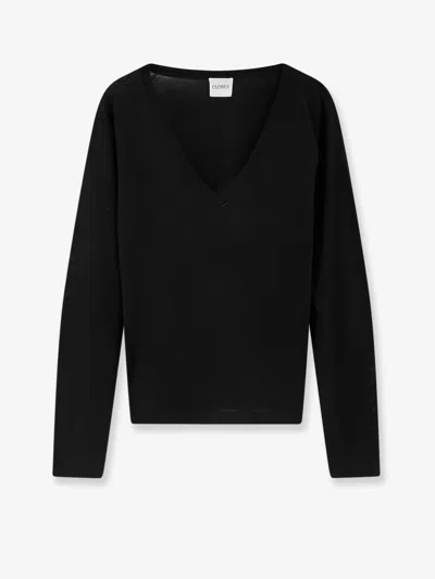 Closed Wool And Silk Blend Sweater In Black