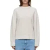 Closed Wool Blend Boucle Jumper In Pearl Beige In White