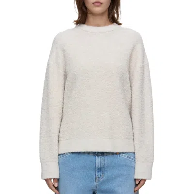 Closed Wool Blend Boucle Jumper In Pearl Beige In White