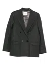 Closed Wool Blend Double-breasted Jacket In Gray