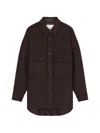 Closed Wool Blend Overshirt In Brown