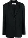 Closed Wool Blend Single-breasted Jacket In Black