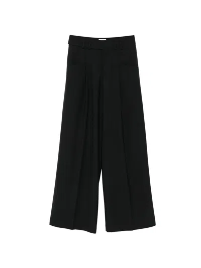 Closed Wool Blend Trousers In Black