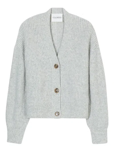 CLOSED CLOSED WOOL BLEND V NECKED CARDIGAN