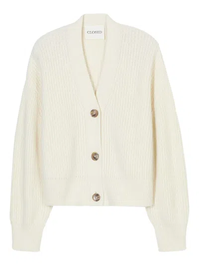 CLOSED WOOL BLEND V-NECKED CARDIGAN