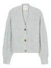 Closed Wool Blend V-necked Cardigan In Gray