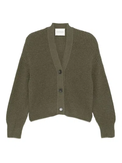 CLOSED CLOSED WOOL BLEND V-NECKED CARDIGAN