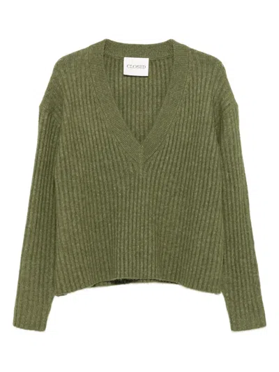 CLOSED CLOSED WOOL BLEND V-NECKED CARDIGAN