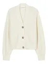 Closed Wool Blend V-necked Cardigan In White