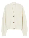 Closed Wool Blend V-necked Cardigan In White