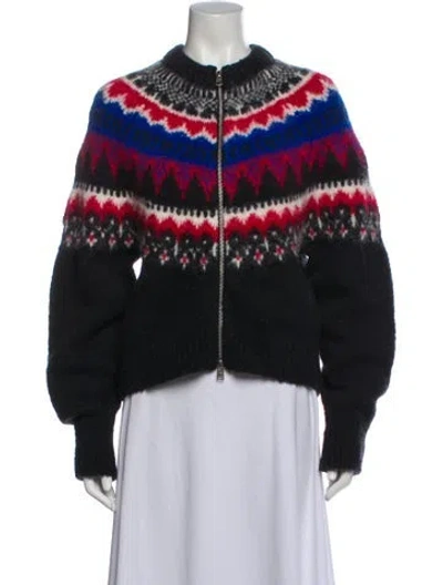 Pre-owned Closed Wool Bomber Jacket In Black