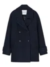 Closed Double-breasted Jacket In Black