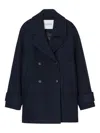 Closed Double-breasted Jacket In Blue