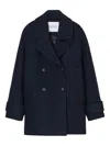 Closed Double-breasted Jacket In Blue