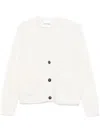 Shop Closed Wool Cardigan In 白色