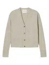 Closed Wool V-necked Cardigan In Neutral