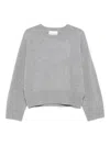 Closed Light Grey Wool Crewneck Jumper In Gray