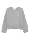 Closed Light Grey Wool Crewneck Jumper In Gray