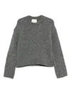 Closed Wool Crewneck Jumper In Gray