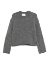 Closed Wool Crewneck Jumper In Gray