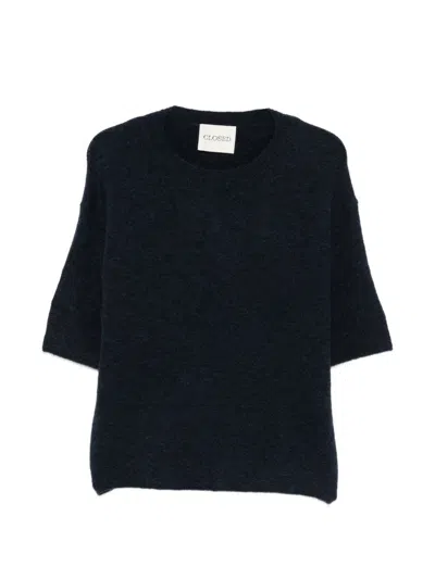 Closed Wool Crewneck Sweater In Black