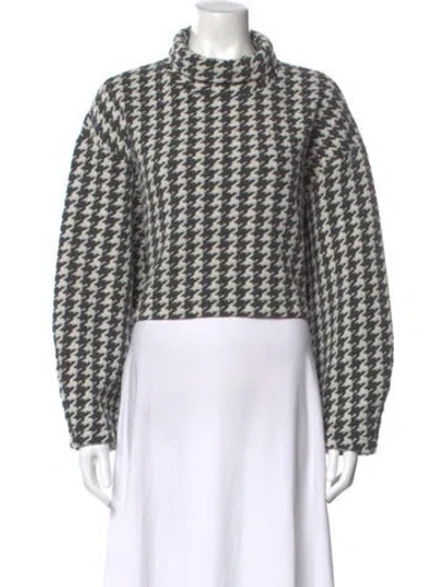 Pre-owned Closed Wool Houndstooth Print Sweater In Multi
