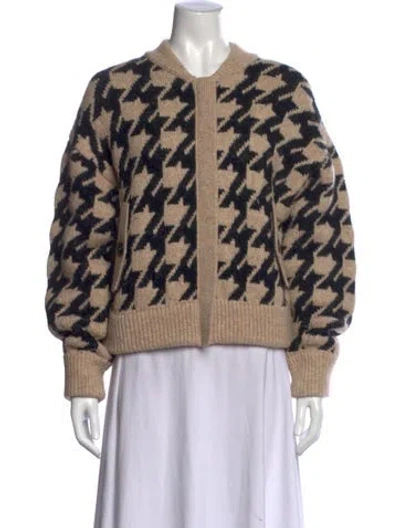 Pre-owned Closed Wool Houndstooth Print Sweater In Multi