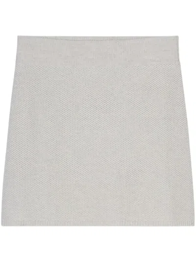 Closed Wool Mini Skirt In Grey