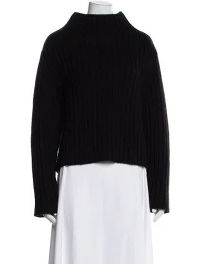 Pre-owned Closed Wool Mock Neck Sweater In Black