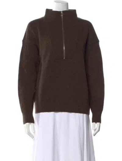 Pre-owned Closed Wool Mock Neck Sweater In Brown