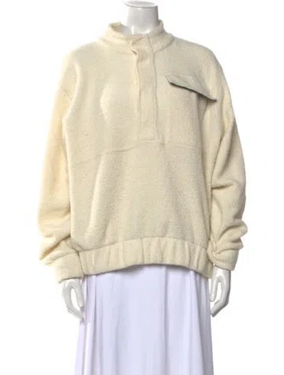 Pre-owned Closed Wool Mock Neck Sweater In Neutral