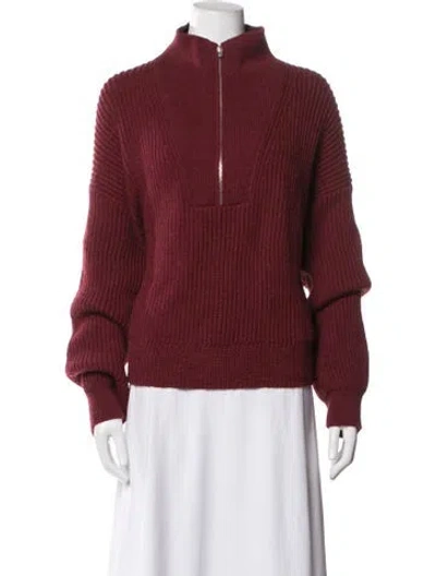 Pre-owned Closed Wool Mock Neck Sweater W/ Tags In Red
