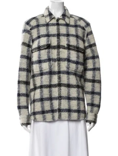 Pre-owned Closed Wool Plaid Print Jacket In Multicolor