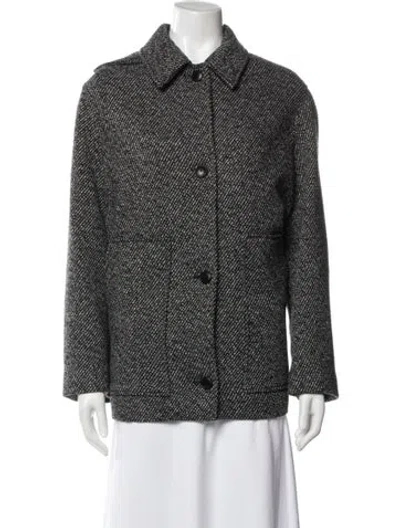 Pre-owned Closed Wool Printed Jacket W/ Tags In Blue