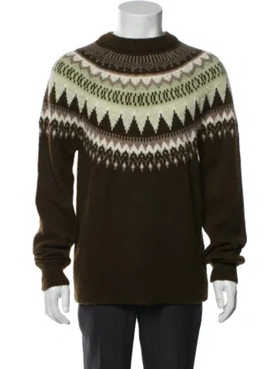 Pre-owned Closed Wool Printed Pullover W/ Tags In Green