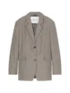 Closed Houndstooth Wool Blazer Single Breasted In Gray