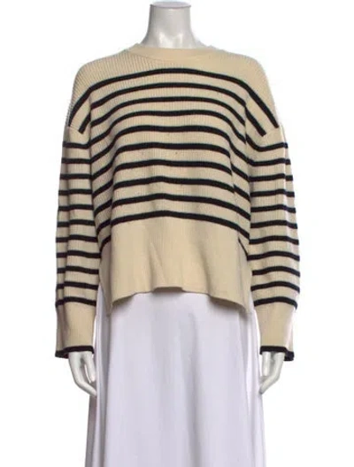 Pre-owned Closed Wool Striped Sweater In Neutrals