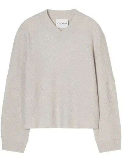 Closed Wool Sweater In Grey