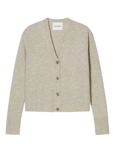CLOSED CLOSED WOOL V-NECKED CARDIGAN