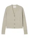 Closed Wool V-necked Cardigan In Neutral