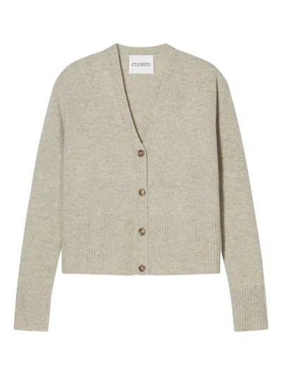 CLOSED CLOSED WOOL V-NECKED CARDIGAN