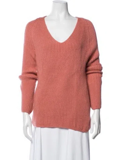 Pre-owned Closed Wool V-neck Sweater In Pink