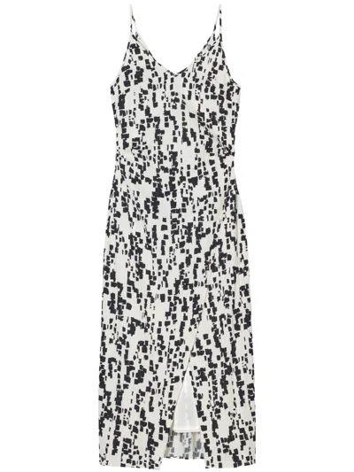 Closed Wrapped Dress In White