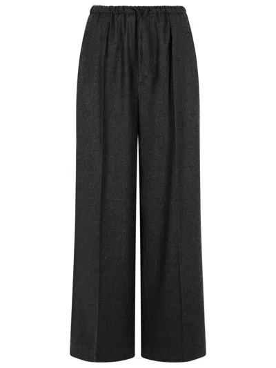 Closed 'wynston' Dark Grey Wool Blend Pants In Gray