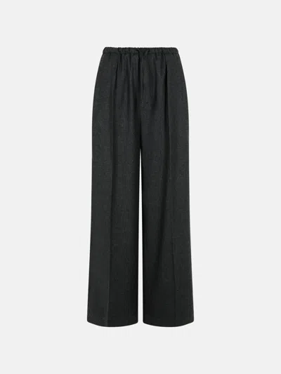 Closed 'wynston' Dark Grey Wool Blend Pants In Gray